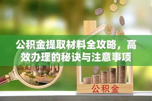 桦甸公积金提取材料全攻略，高效办理的秘诀与注意事项