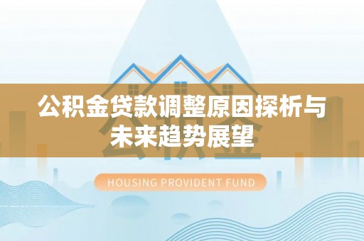 桦甸公积金贷款调整原因探析与未来趋势展望