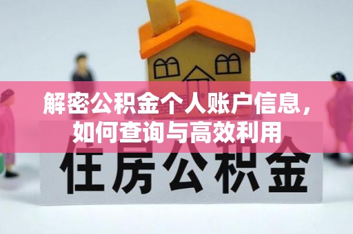 桦甸解密公积金个人账户信息，如何查询与高效利用