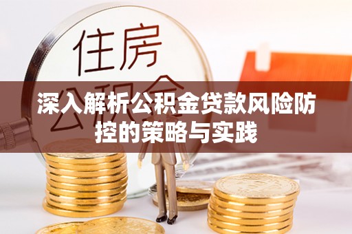 桦甸深入解析公积金贷款风险防控的策略与实践