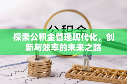 桦甸探索公积金管理现代化，创新与效率的未来之路