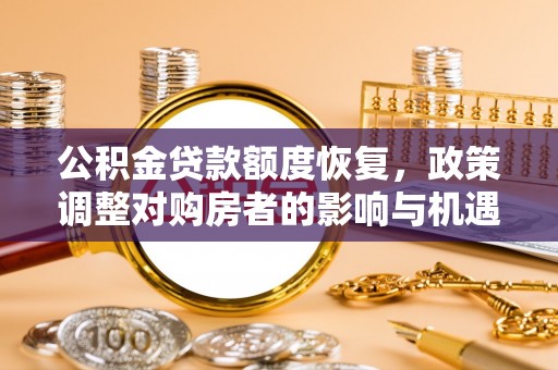 桦甸公积金贷款额度恢复，政策调整对购房者的影响与机遇