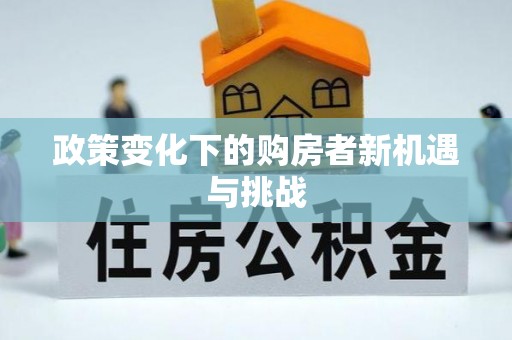桦甸政策变化下的购房者新机遇与挑战