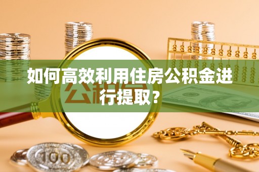 桦甸如何高效利用住房公积金进行提取？